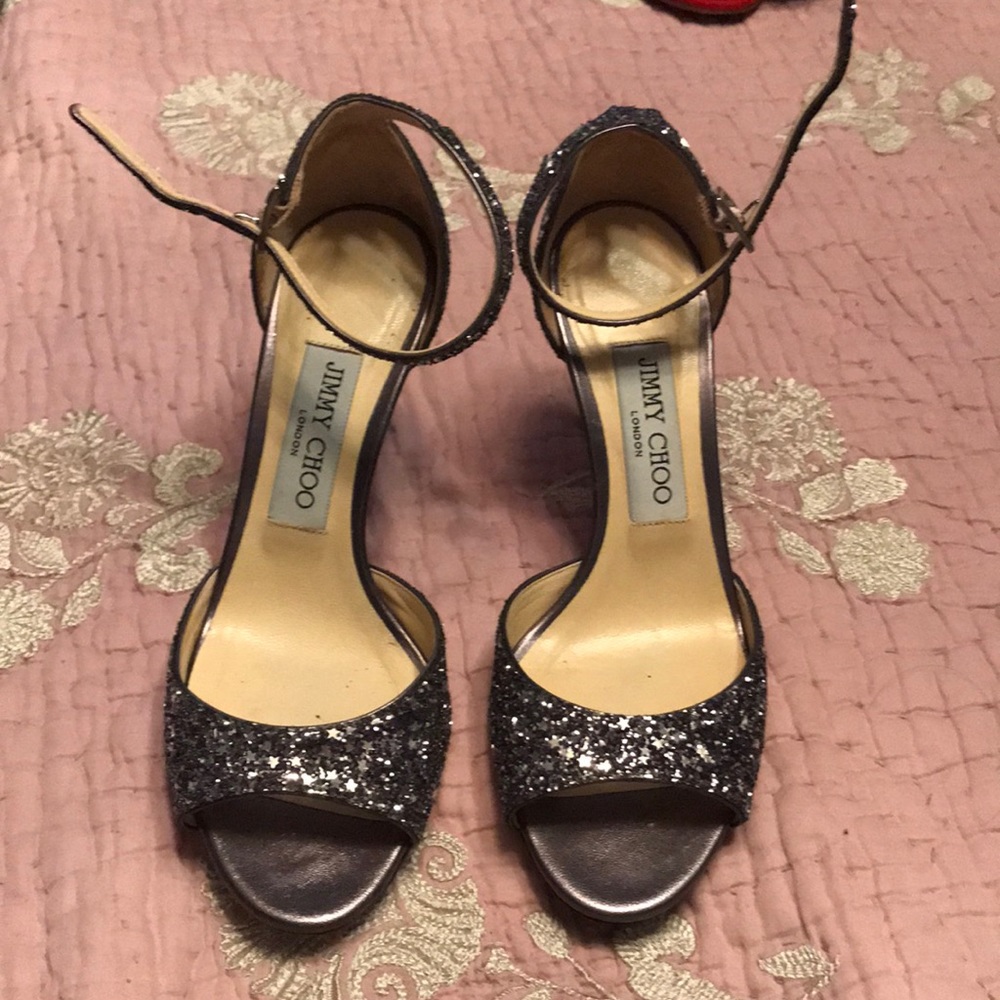 Luxury Jimmy Choo London heel shoes.